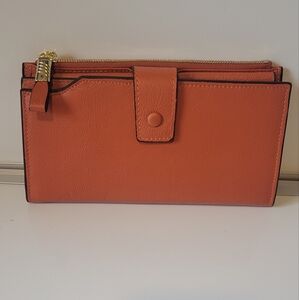 NWOT Travelambo Large Capacity Luxury Waxed Genuine Leather Wallet/Clutch